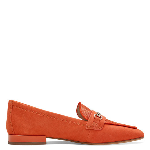 Orange Leather Moccasin