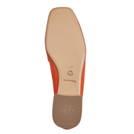 Orange Leather Moccasin