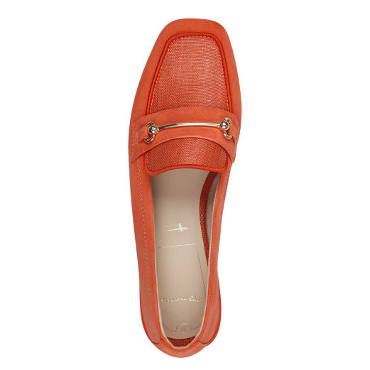 Orange Leather Moccasin