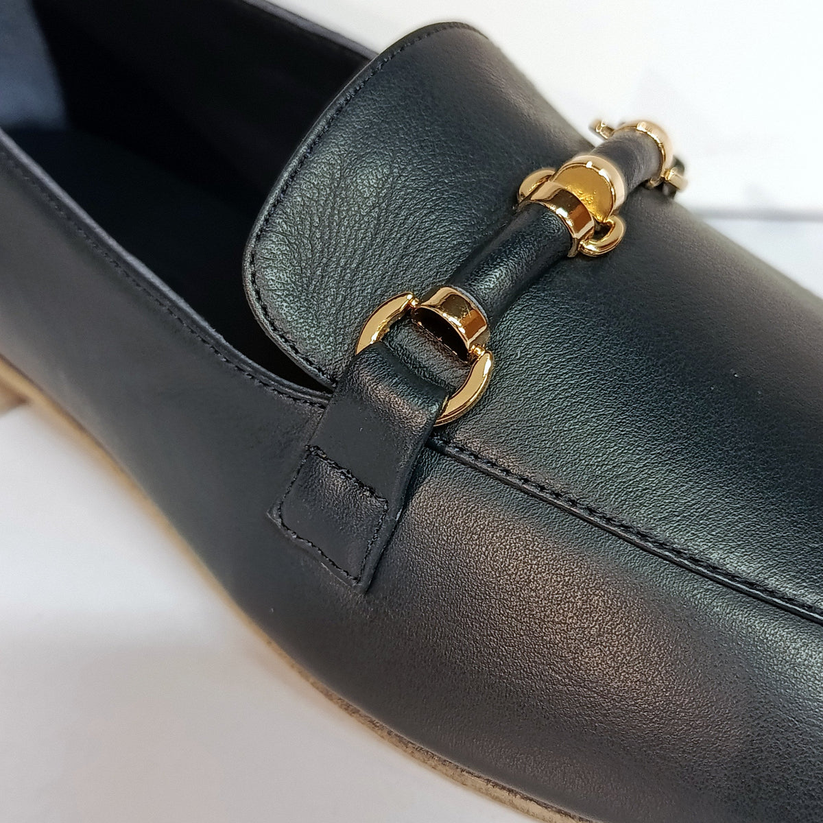Mocassino Pavani blu navy con morsetto