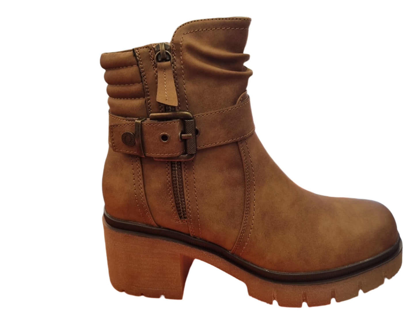 Refresh ankle boot with zipper