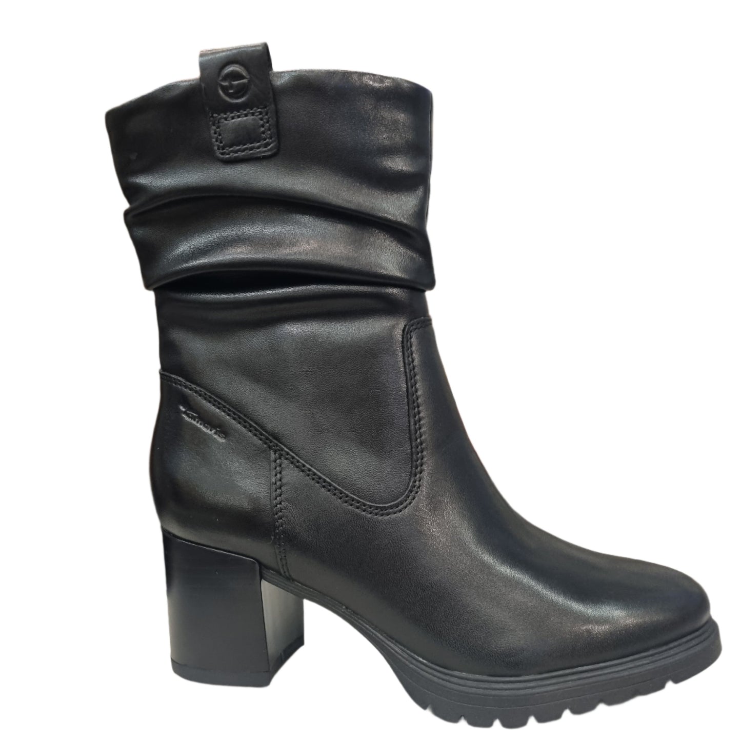 Tamaris black wave leather