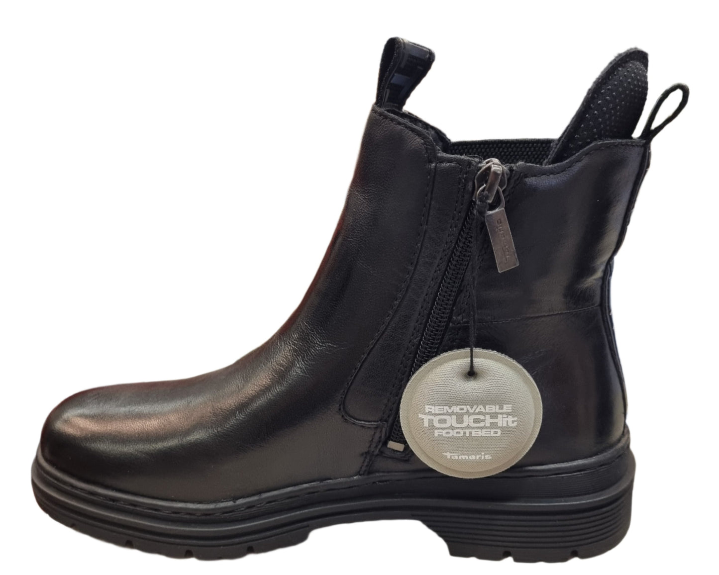 Tamaris black leather soft