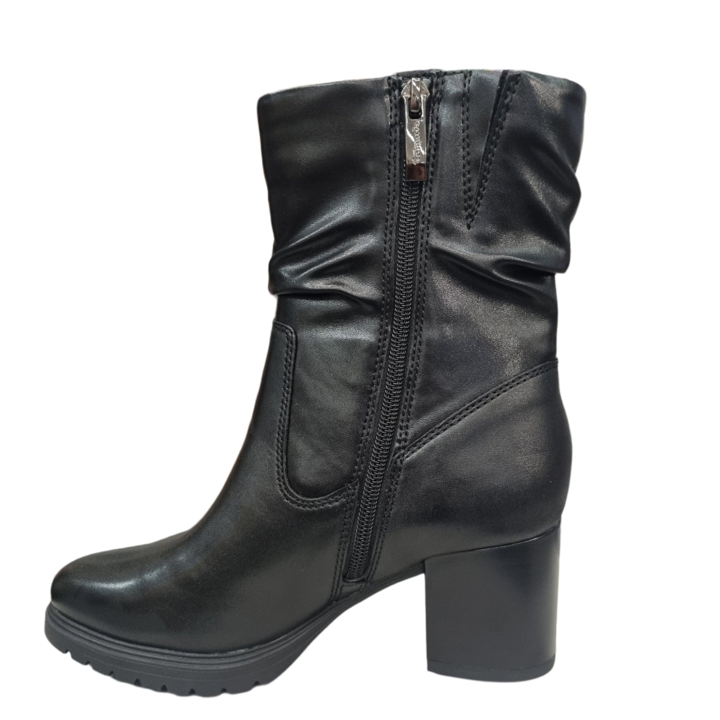 Tamaris black wave leather