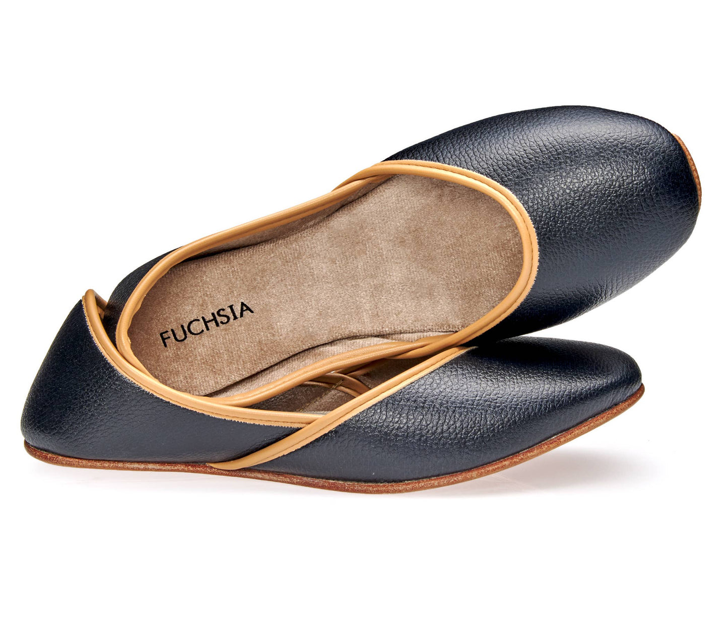 Classic Black handmade leather ballerinas
