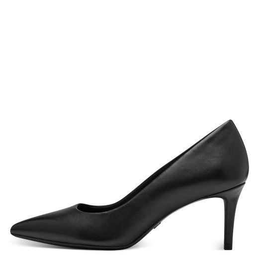 Black decollete, leather sole