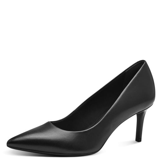 Black decollete, leather sole