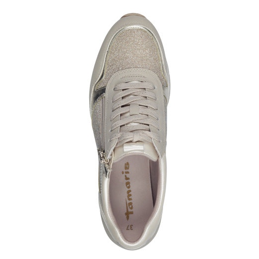 Ivory suede sneaker