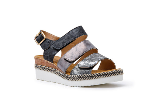 Triple Scratch Wedge Sandals