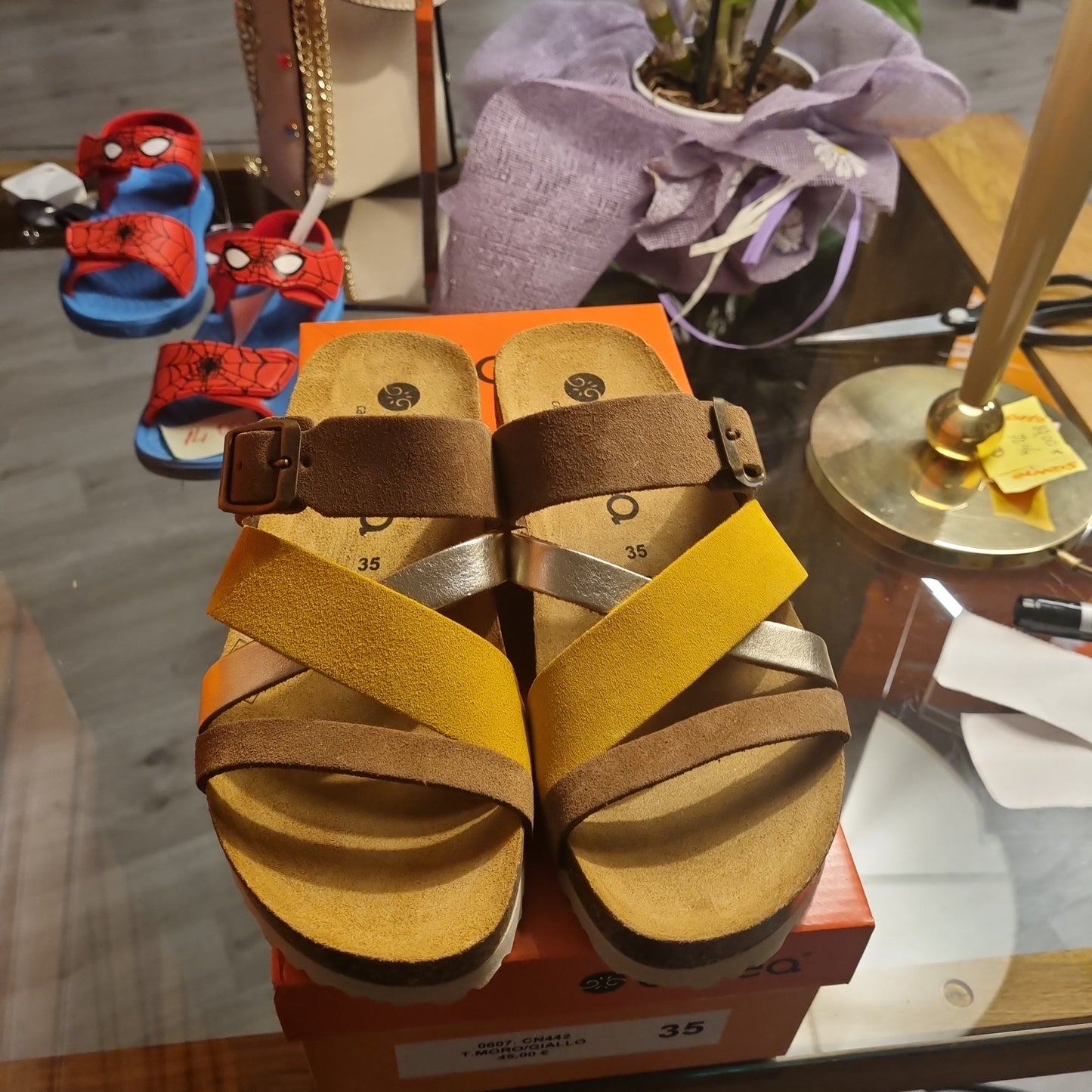 Moro yellow sandal