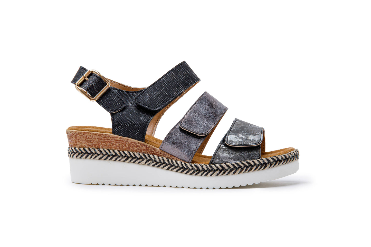 Triple Scratch Wedge Sandals