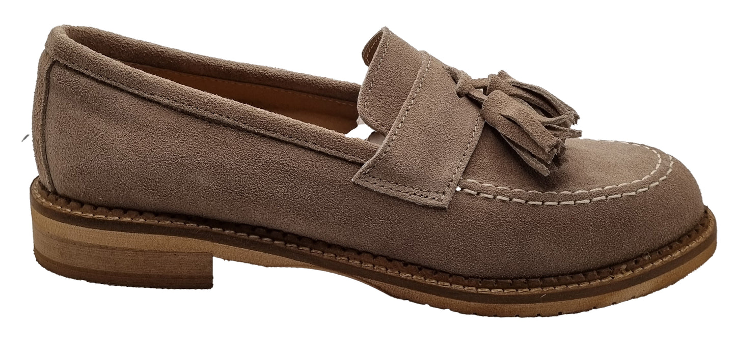 Mink suede moccasin