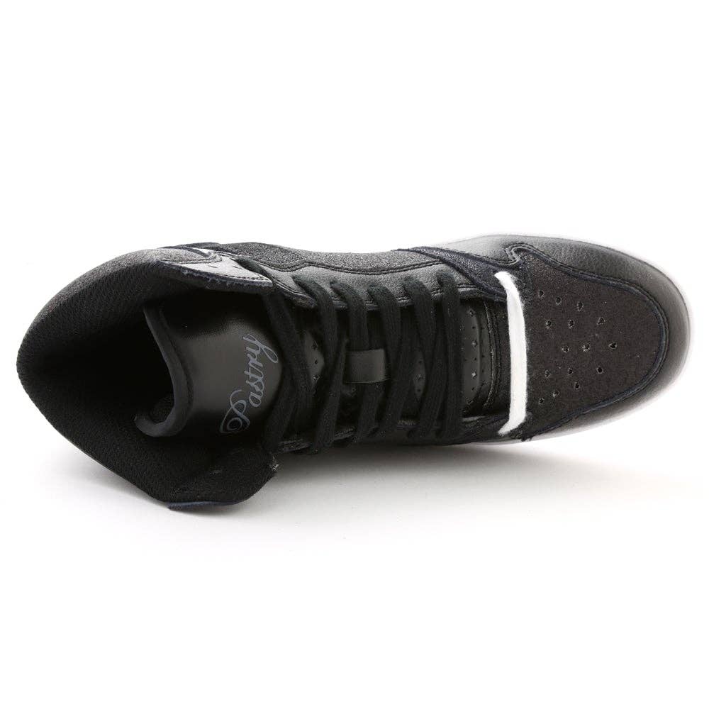 Sneaker da donna Pastry Glam Pie Glitter in nero/bianco