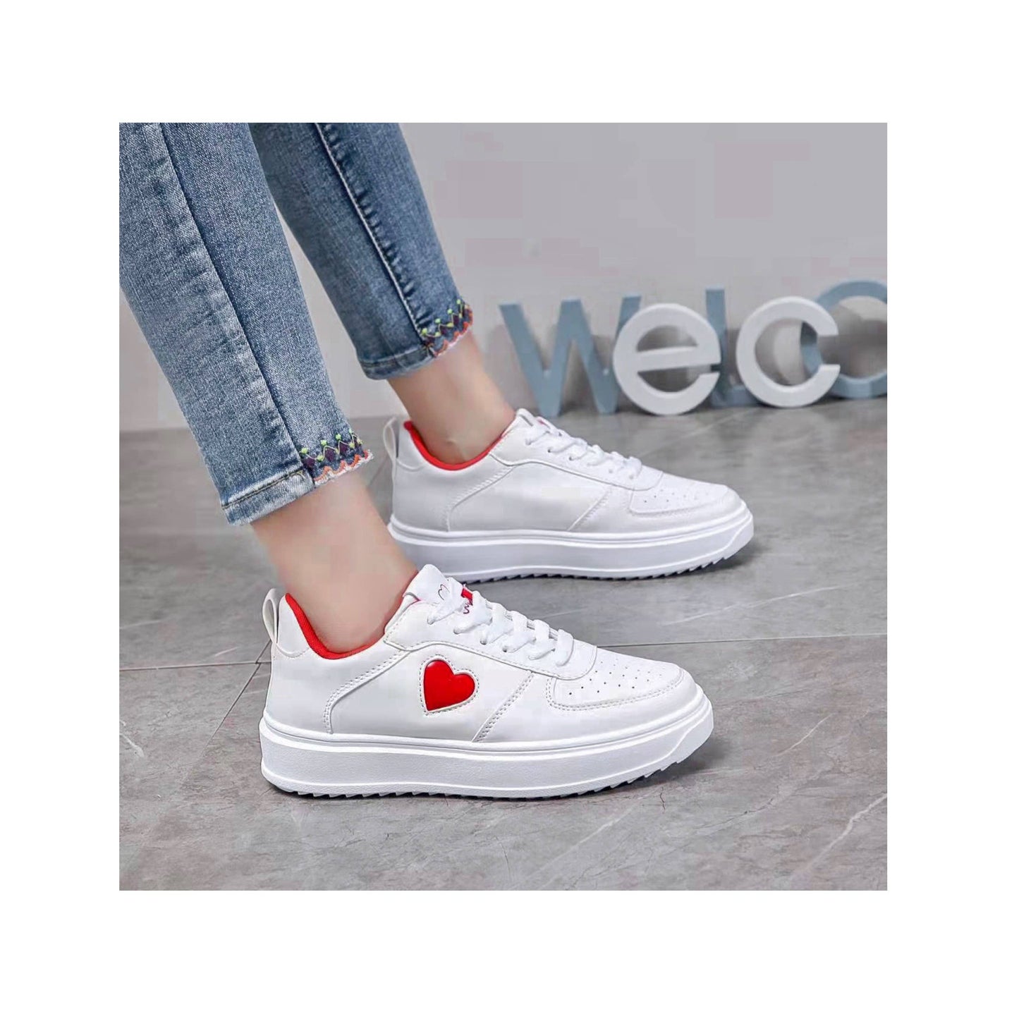 Red Heart sneakers