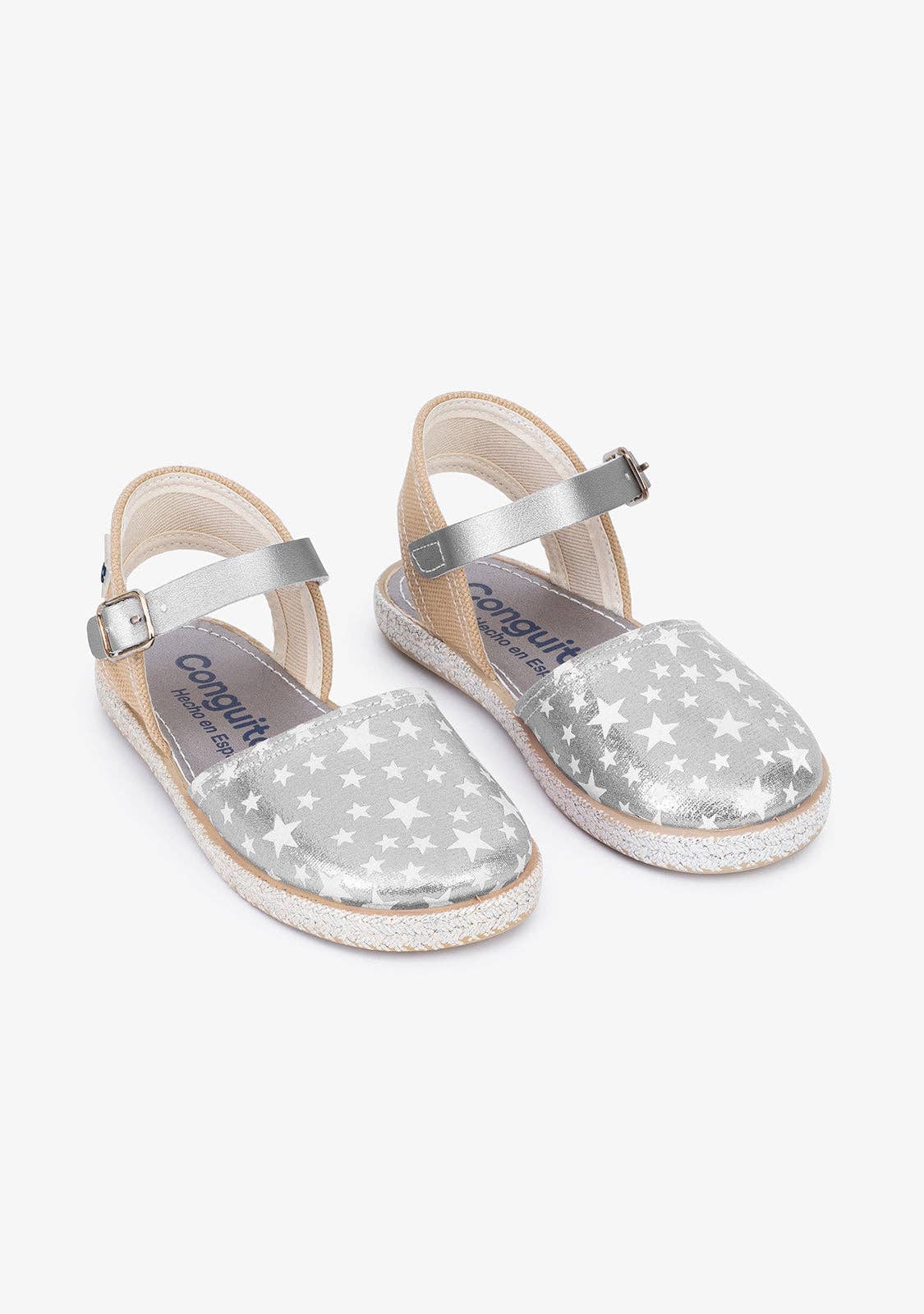 Star Silver Glow girls espadrilles