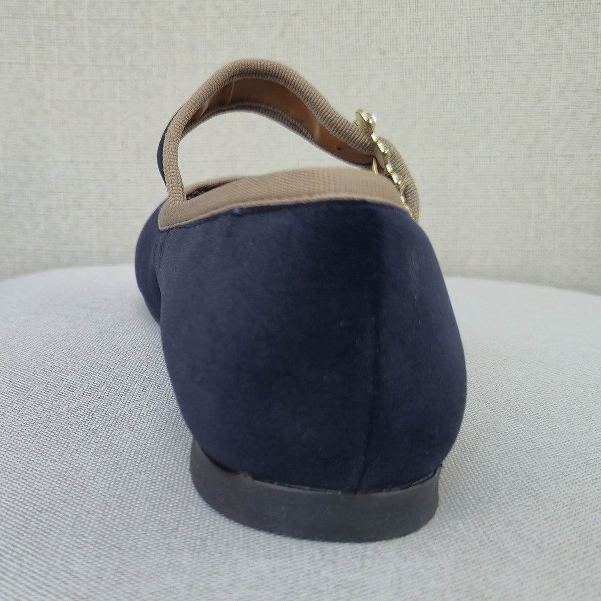 Latika ballerina velluto blu, retro