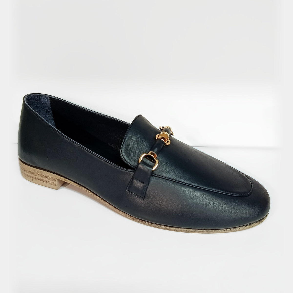 Mocassino Pavani blu navy con morsetto