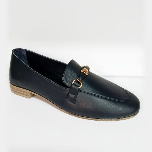 Mocassino Pavani blu navy con morsetto