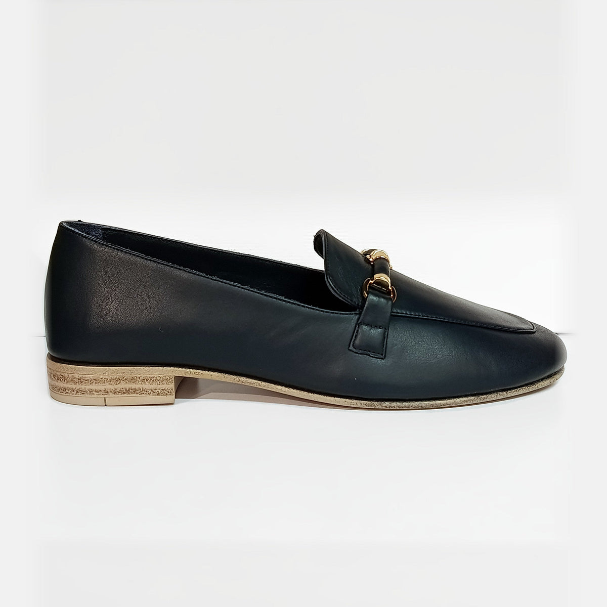 Mocassino Pavani blu navy con morsetto