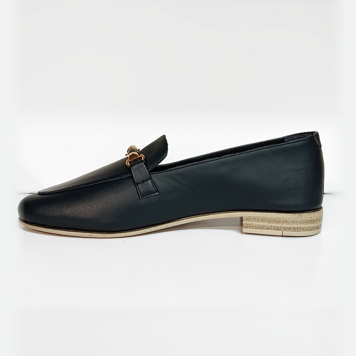 Mocassino Pavani blu navy con morsetto