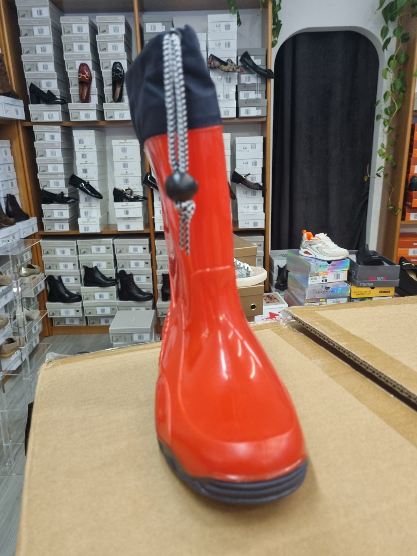 Rubber rain boots