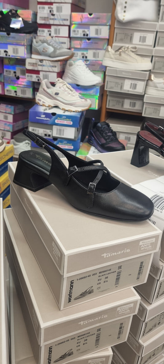 Tamaris black leather