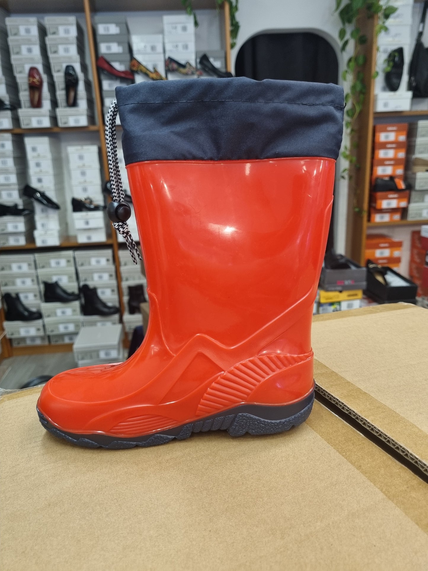 Rubber rain boots