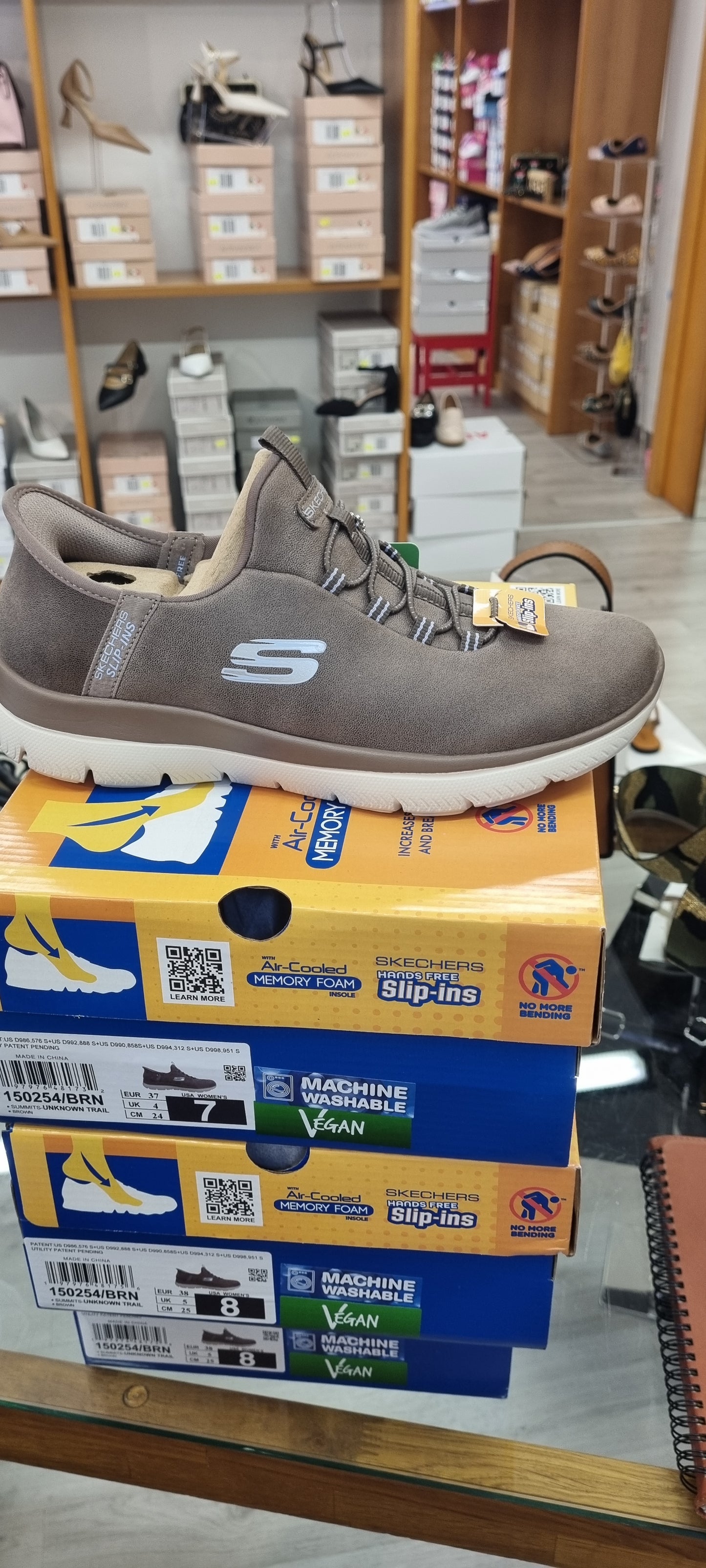  Skechers slip ins trail коричневий