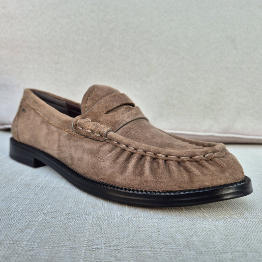 Tamaris 24251 mocassino camoscio taupe, tre quarti