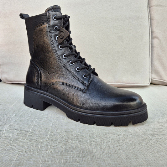 Tamaris 25222 scarponcino pelle nera, tre quarti