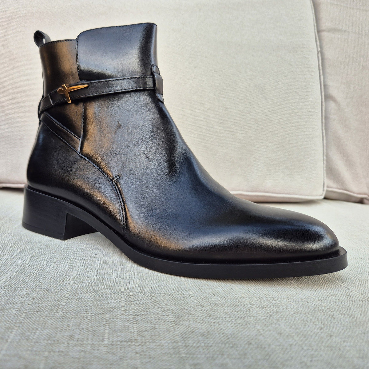 Tamaris 25321 stivaletto pelle nera cinturino, tre quarti