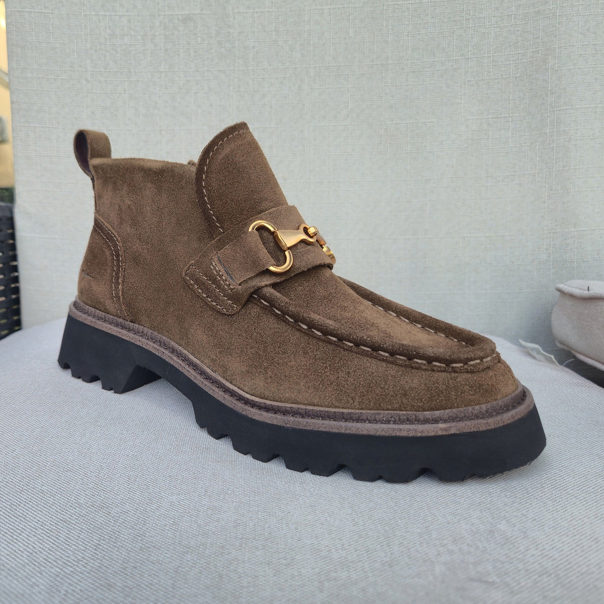 Tamaris 25451 mocassino camoscio camel, tre quarti