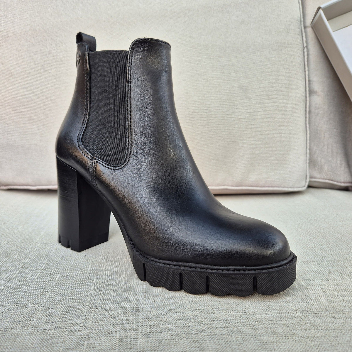 Tamaris 25457 chelsea tacco alto plateau, tre quarti