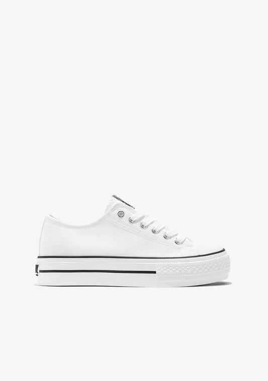 B&amp;W sneakers in white canvas